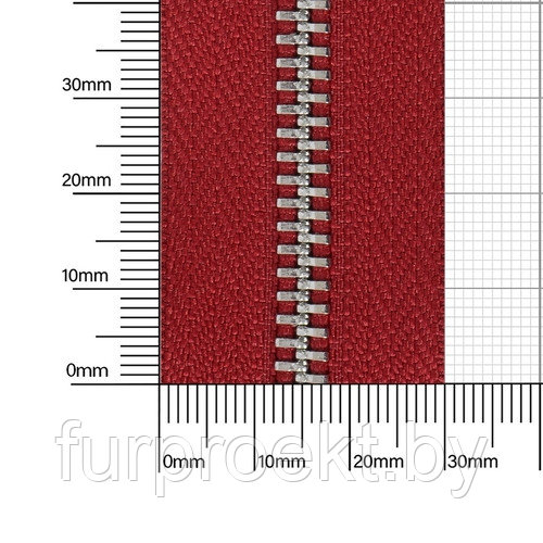 Молния № 5 металл-ая двухсторонняя никель полир 163 М