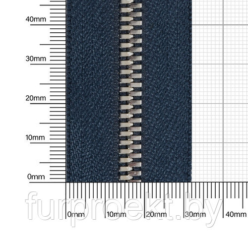 Молния № 5 металл-ая двухсторонняя никель полир 226 МЗ СУПЕР