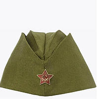 Пилотка Военная, металлическая красная звезда, размер 56 (универсальный)