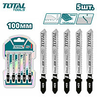 Пилка для лобзика 100мм по дереву TOTAL TJSBT101D (5 шт)