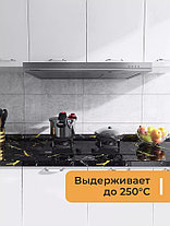 Самоклеющаяся пленка для мебели, кухни самоклейка черная глянцевая под мрамор, фото 3