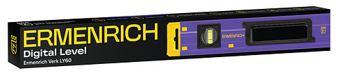Уровень электронный Ermenrich Verk LY60 (0–360°/4x90°, 600мм, ЖК-экран, IP54, фиолетовый), фото 2
