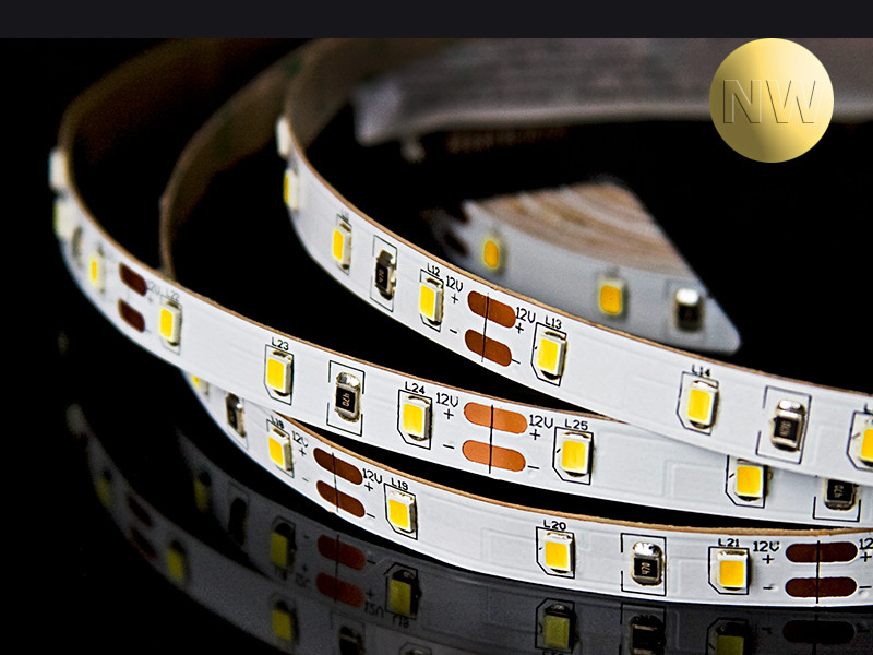 Светодиодная лента SMD 2835 60LED 4,8W 12V IP33 белый нейтральный