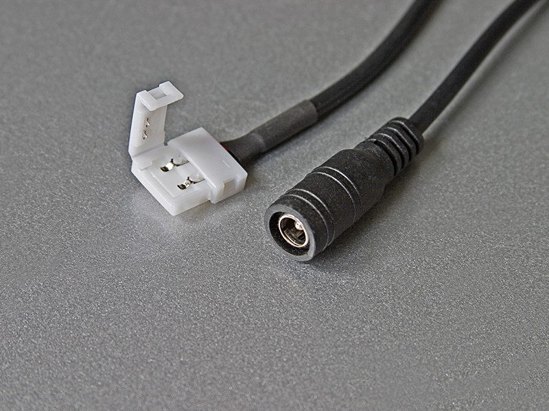 Коннектор 2pin 8мм 5.5х2.1мм (мама) для светодиодной ленты 2835(3528)