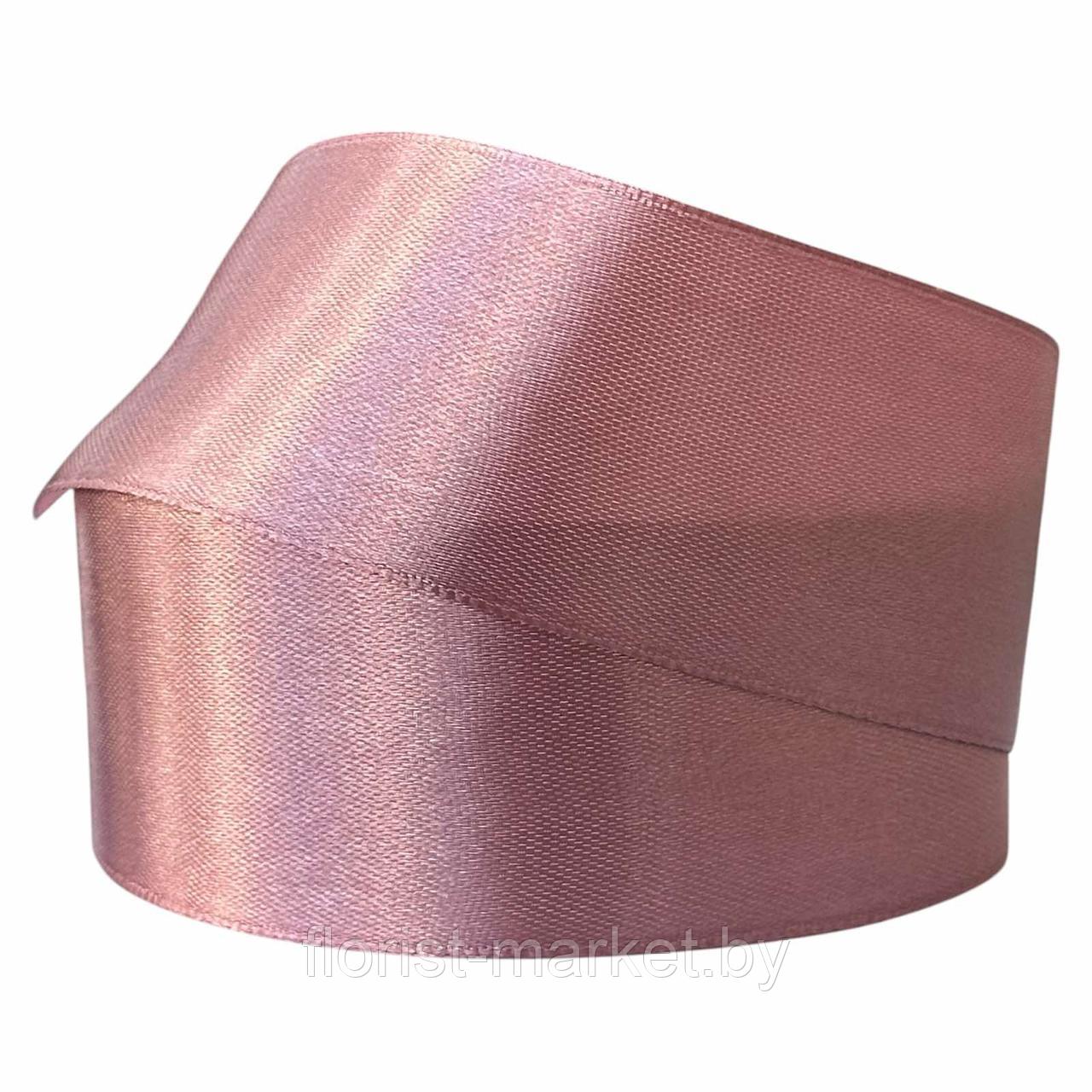 Лента атласная, 38 мм*23 м, клубничный