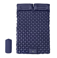 Туристический матрас двухместный SLEEPING PAD 123х190х8см со встроенным насосом и подушкой