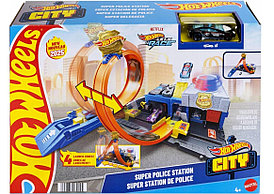 Игровой набор Hot Wheels Суперполицейский участок с пусковой установкой JBM71