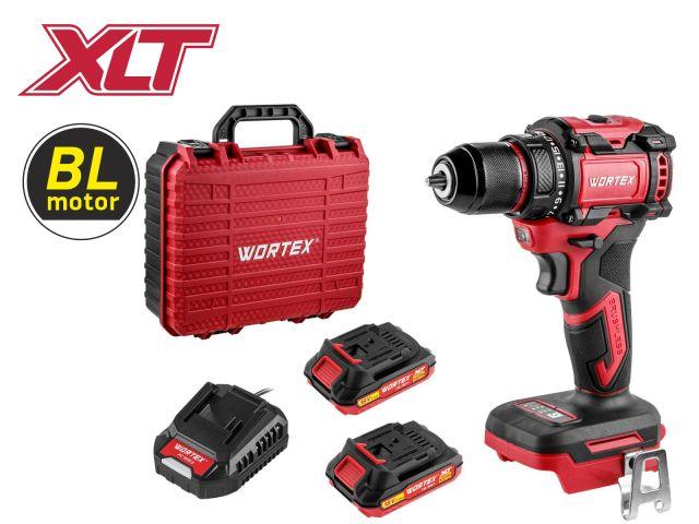 Аккумуляторный АКБ Шуруповерт Дрель WORTEX BD 2025 DLi в кейсе ALL1 XLT LXT БЕСЩЕТ, 18 В, 50 Н*м, 2х2 А*ч, БЗП