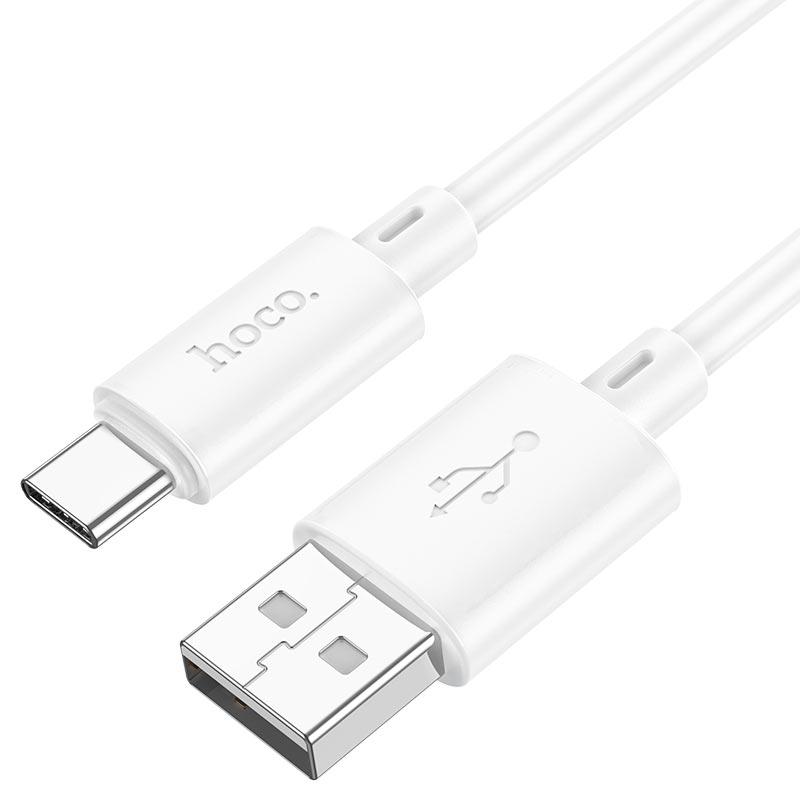 Зарядный USB дата кабель HOCO X88 Type-C, 3.0A, 1м, белый 555010