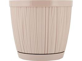 Горшок для цветов с прикорневым поливом, 1,8 л., Barcelona, молочный шоколад, InGreen