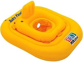 Надувной круг для плавания с сиденьем Pool School Deluxe, 79х79 см, INTEX
