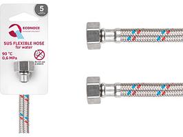 Подводка гибкая, SUS, гайка 1/2" - гайка 1/2" 50см ECONOCE