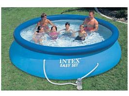 Надувной бассейн Easy Set, 457х84 см + фильтр-насос 220 В, INTEX