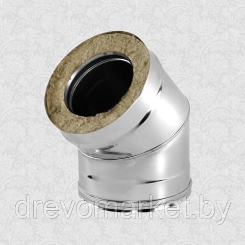 Сэндвич отвод 45* (430/ 1 мм+нерж) ф150х250