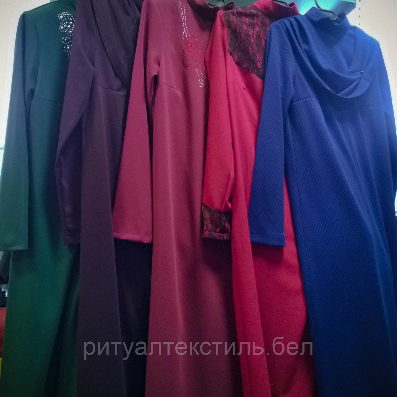 ОПТ. Платье женское ритуальное винное с шалью - фото 2 - id-p34854571