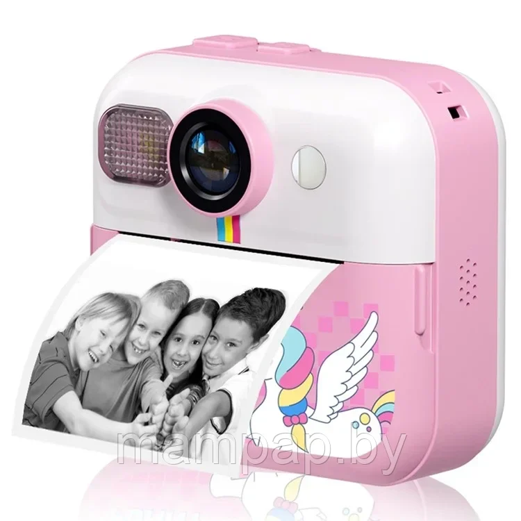 Детский фотоаппарат с моментальной печатью Kids Printing Camera (мгновенная черно-белая термопечать)