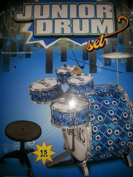 Детская барабанная установка со стульчиком Jazz Drum. - фото 5 - id-p34915683