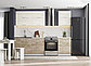 Кухня Яна 2.2 ЛДСП Дуб крафт белый - Дуб крафт серый, фото 3