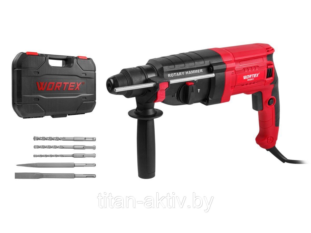 Перфоратор WORTEX RH 2831 в чем. + (2 зубила, 3 сверла)
