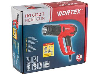 Термовоздуходувка WORTEX HG 6122 T в кор. + набор сопл 2000 Вт, 3 режима., 60-600 °С (ступенчатая. р