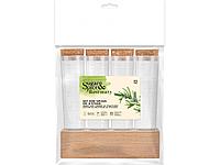 Набор для специй 4 шт, Rosemary, на деревянной подставке, натуральный, SUGAR&SPICE