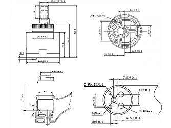 Картридж D40 для смесителя, тип B-S, AV Engineering (Переключение ступенчатое)