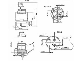 Картридж D35 для смесителя, тип C-S, AV Engineering (Переключение ступенчатое)