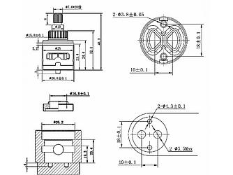 Картридж-дивертор D25 для смесителя, тип E, AV Engineering (2 выхода)