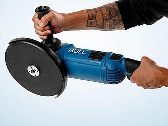 Двуручная углошлифмашина BULL WS 2303 в кор. 2200 Вт, 230 мм, 6600 об/мин, пылезащ., 4м кабель (5,1
