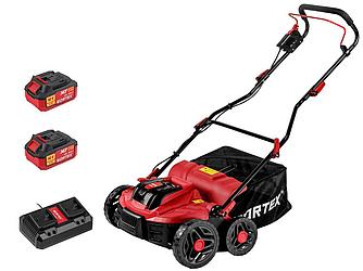 Аккум. аэратор-скарификатор WORTEX CAE 3736 ALL1 XLT SET БЕСЩЁТ.ДВИГ., 18В+18В, шир. 37 см (2 4Ач ак