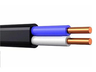 Кабель ВВГ-Пнг(A)-LS 2х2,5 (бухта 100м) Ч БелРосКабель (черный, ГОСТ 16442-80)