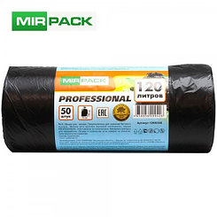 Мешки для мусора Mirpack "Professional", 20мкм, 120л, 50шт/рул