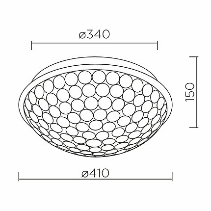 Потолочный светильник LED4U L1102-400 GD, фото 2