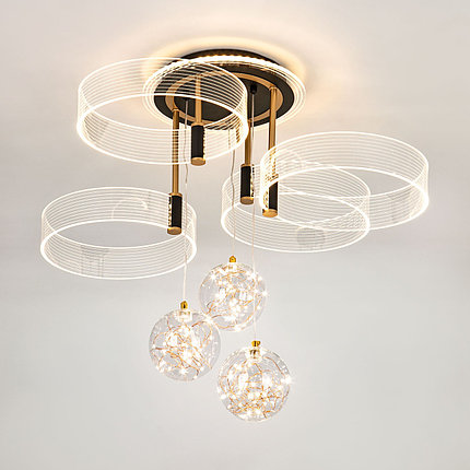 Потолочный светильник LED4U L1040-750 BK, фото 2