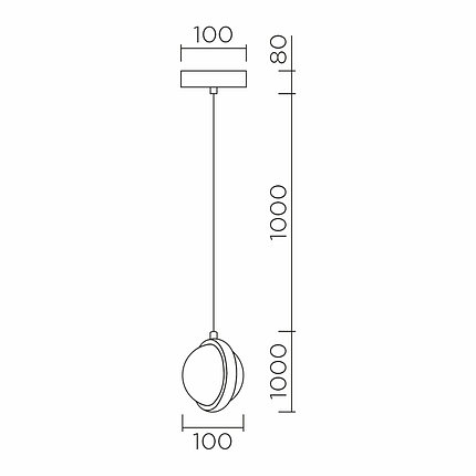 Подвесной светильник LED4U L7109-1 СR, фото 2