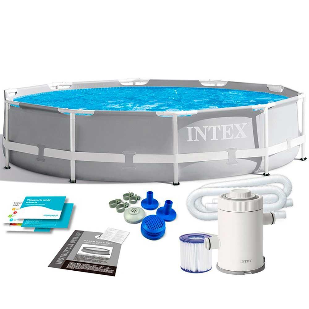 Каркасный бассейн Intex для дачи 26702 Prism Frame Pool 305x76 + фильтр-насос на 1250 л/ч