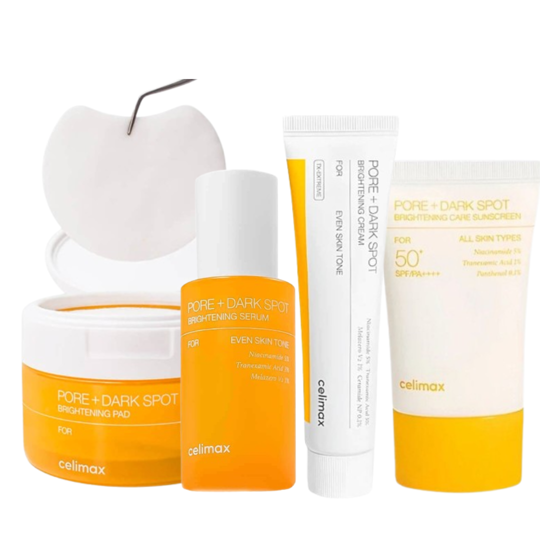 Набор для выравнивания тона и рельефа кожи Pore+Dark Spot Brightening (пэды. сыворотка, крем, spf)
