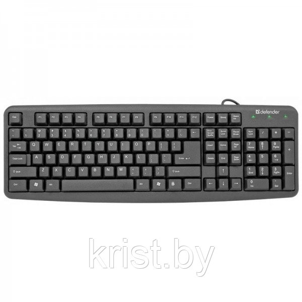 Клавиатура проводная Defender Element HB-520, USB, чёрная