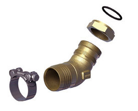 Всасывающий фитинг 15509000493 (G1 1/4; 45°; 40мм)