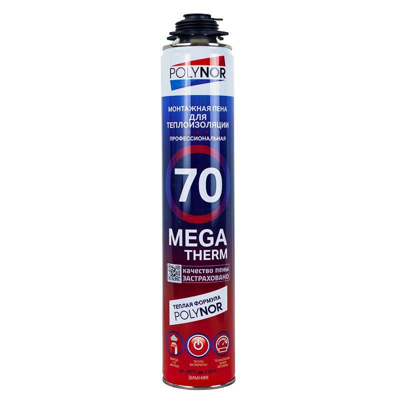 Пена монтажная профессиональная зимняя POLYNOR 70 Mega Therm