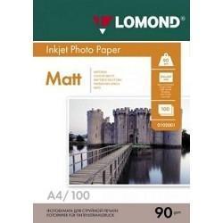 90 г/м2 А4 односторонняя матовая фотобумага 100 л. Lomond 0102001