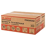 Бумага туалетная листовая 250шт, LAIMA (T3) PREMIUM, 2-сл, белая, 21х11см, 112515 РФ (30), фото 6