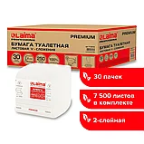Бумага туалетная листовая 250шт, LAIMA (T3) PREMIUM, 2-сл, белая, 21х11см, 112515 РФ (30), фото 8