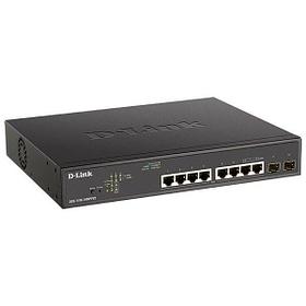 D-Link DGS-1100-10MPPV2/A3A Настраиваемый L2 коммутатор с 8 портами 10/100/1000Base-T и 2 портами 1000Base-X