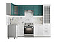 Кухня София угловая 270x140 МДФ Морская волна - Дуб полярный, фото 4