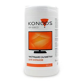 Konoos KBF-100ECO Салфетки для ЖК-экранов в банке, 100 шт.