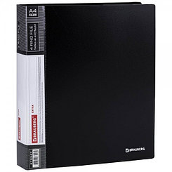 Папка на 4 кольцах Brauberg Extra, 40мм, 800мкм, А4, чёрная