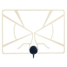 Perfeo ТВ антенна "RADAR", активная, встр. усилитель, питание от ресивера 5V, DVB-T2 [PF_A4213]