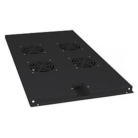 Вентиляторный модуль потолочный для шкафов Cabeus TRAY-100-BK 4 вентилятора черный