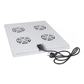 Вентиляторный модуль потолочный для шкафов Cabeus TRAY-80 4 вентилятора серый